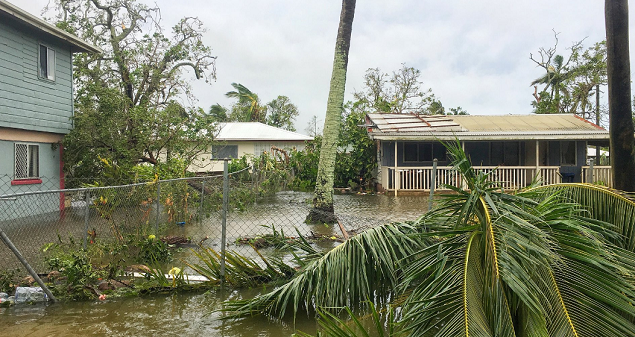 Much of Tonga is waking up to Cyclone Gita's devastation this morning. (Photo \ Twitter)