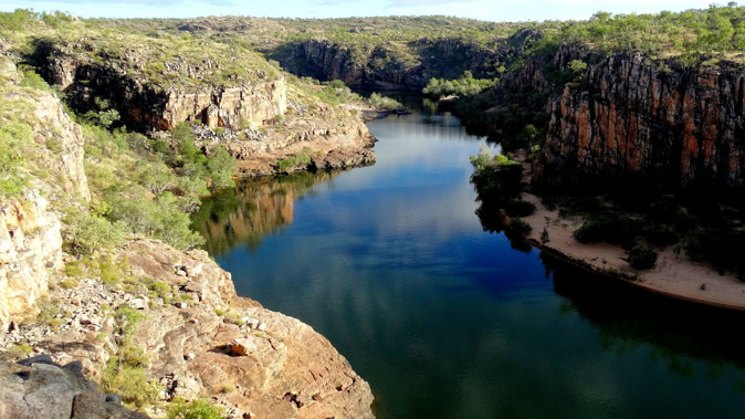 The terrain change is one of Katherine’s most distinctive attributes, as it marks the junction between the ochre-hued earth of the Outback and the lush broad-leaf furnishings of the tropical North. (Photo \ Mike Yardley)