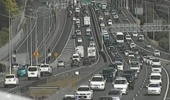 Traffic cameras show gridlock on the northern motorway.