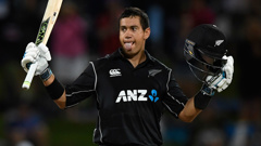 Ross Taylor scored his 18th ODI century, and 35th for New Zealand, as the Black Caps chased down 285 against England. (Photo \ Getty Images)