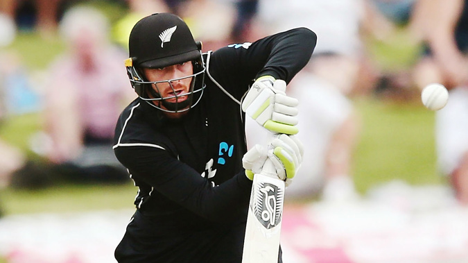 Martin Guptill in action against England on Mt Maunganui. (Photo \ Getty Images)