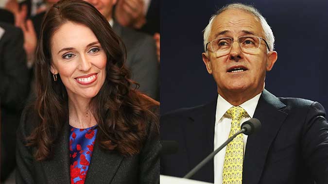 Jacinda Ardern and Malcolm Turnbull (Photo \ File) 