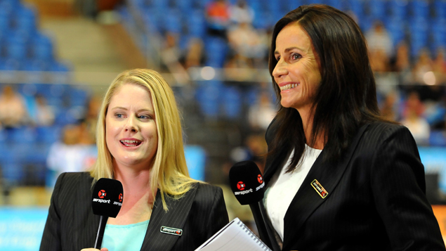 Rikki Swannell and Tania Dalton hosting for Sky Sport (Image \ Photosport) 
