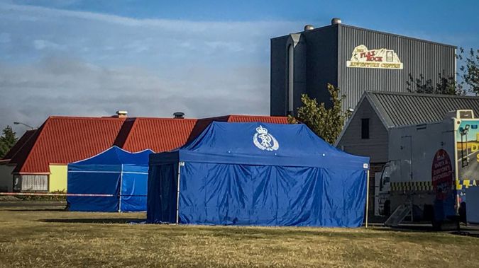 Detectives have set up cordons after a man died in Flaxmere last night. Photo Paul Taylor