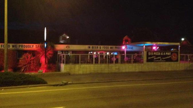 The Fitz sports bar in Christchurch where duty bar manager Joanne Francis Smith, 47, organised for knifemen to launch armed raids. (Photo / Facebook)