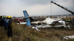 A passenger plane has approached the runway from the wrong direction, crashed and burst into flames as it landed at Kathmandu airport in Nepal. (Photo \ Getty Images)