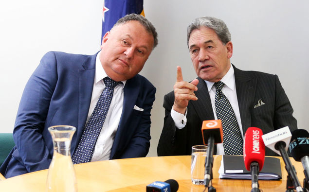 Shane Jones and Winston Peters (Photo \ Getty Images)