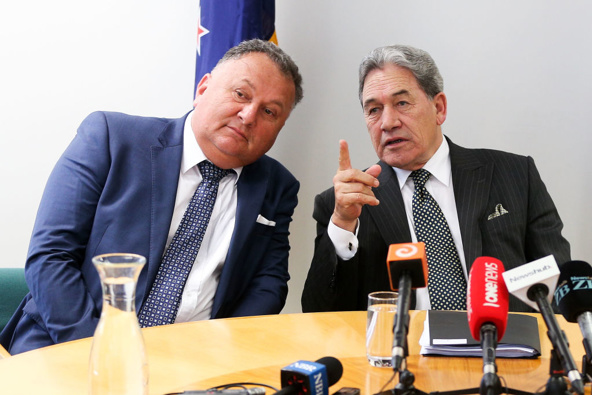 Shane Jones and Winston Peters (Photo \ Getty Images) 
