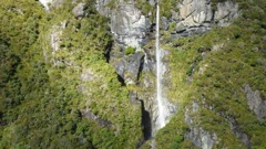A view of the Twin Creek Falls near Temple Basin, where the tragedy occurred at the weekend. Photo / NZCC West Coast Rescue Helicopter