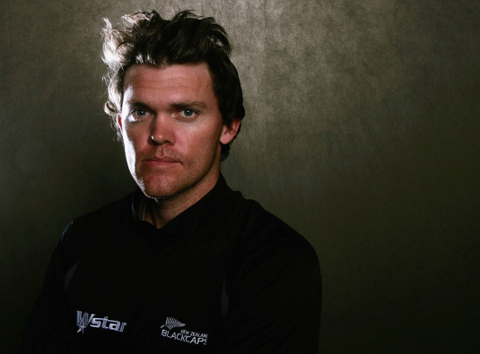 Lou Vincent poses during a New Zealand cricket team portrait session (Photo \ Getty Images)