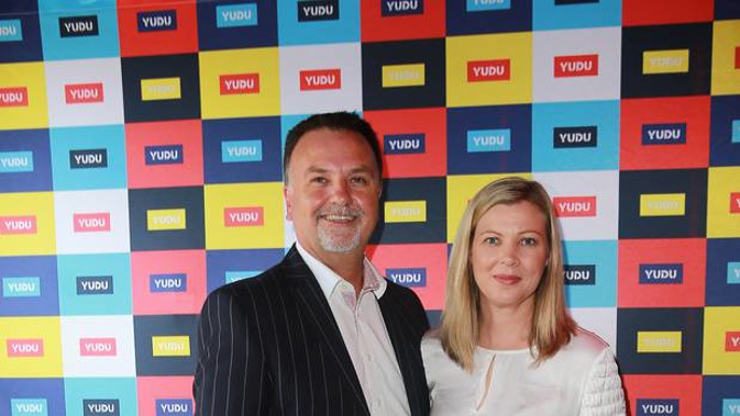 NZME chief executive Michael Boggs and Sarah Wood, GM of digital ventures, at the YUDU launch. Photo / Norrie Montgomery 