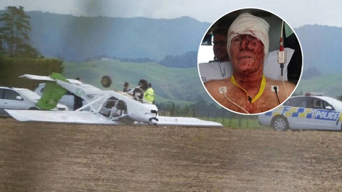The scene of the plane crash near Waihi yesterday. (Photo / Melanie Camoin)