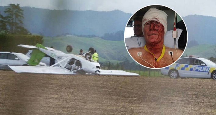 The scene of the plane crash near Waihi yesterday. (Photo / Melanie Camoin)