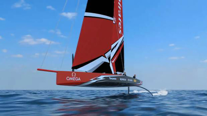 AC75 concept for the boat for the America's Cup 2021. (Photo: Supplied Emirates Team NZ)