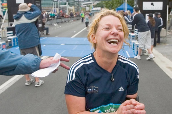 Kerre finishes 755th, and 24th in her grade, in the 2006 Auckland Marathon.