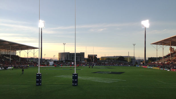 Christchurch's 'temporary' AMI Stadium has now been in use for six years. (Photo \ Scarlett Cvitanovich)