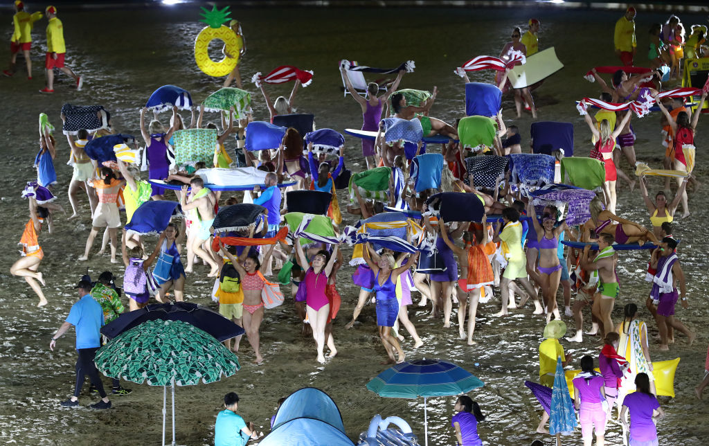 Dancers perform during the Opening Ceremony for the Gold Coast 2018 Commonwealth Games