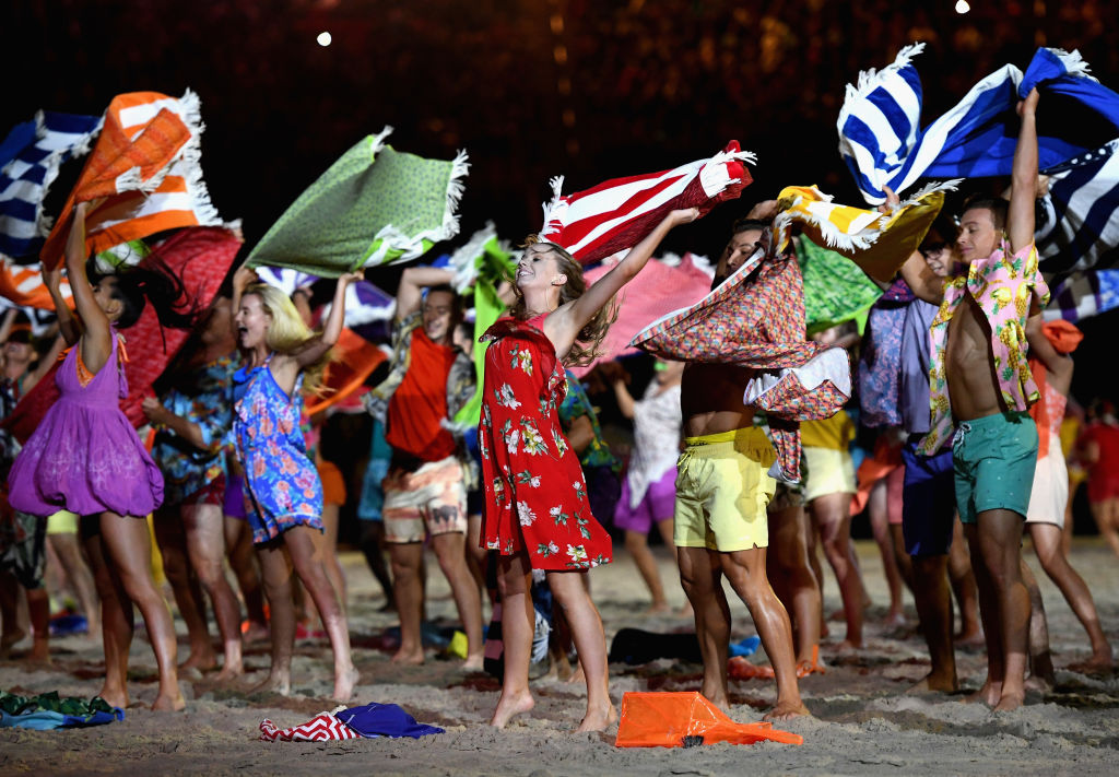 Dancers perform during the Opening Ceremony for the Gold Coast 2018 Commonwealth Games.
