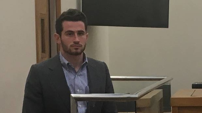 US student Reiss Berger in the Kaikohe District Court where he faces five careless driving charges over a double-fatal in the Far North. (Photo / David Fisher)