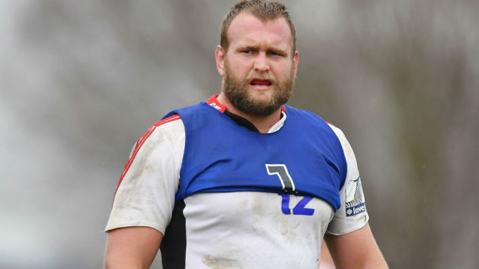 Joe Moody picked up a finger injury on his club rugby comeback, putting further strain on the All Blacks' propping stocks. (Photo \ Getty Images)