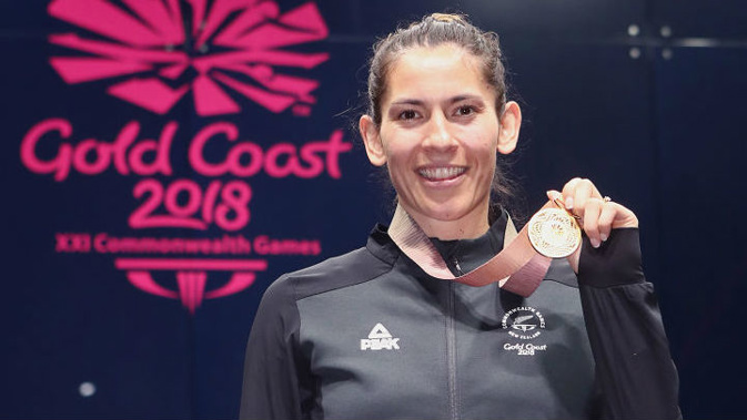 Joelle King has become New Zealand's first squash singles gold medalist at the Commonwealth Games. (Photo: NZ Herald)