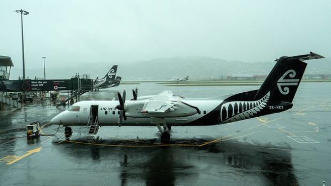 Planes weree not able to land or take off from Wellington Airport due to lightening disrupting runway lighting. (Photo / NZ Herald)