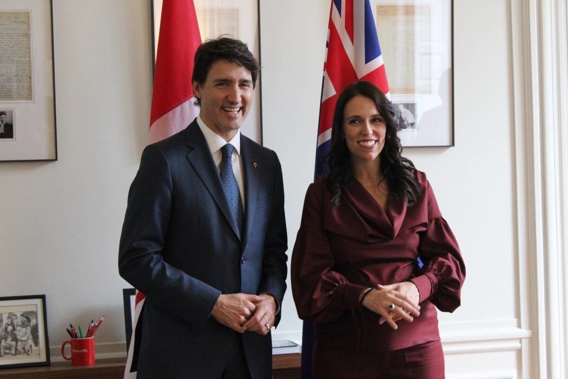 Jacinda Ardern and Canadian Prime Minister Justin Trudeau will be spending much of the next few days together. (Photo / NZ Herald)