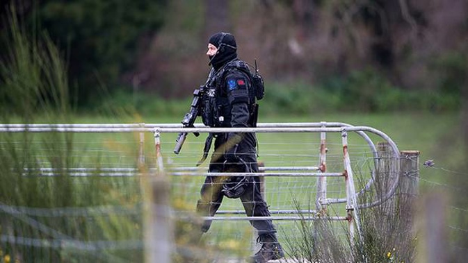 The man said armed police had been at his house since 9am and his family were terrified. (Photo / NZ Herald)