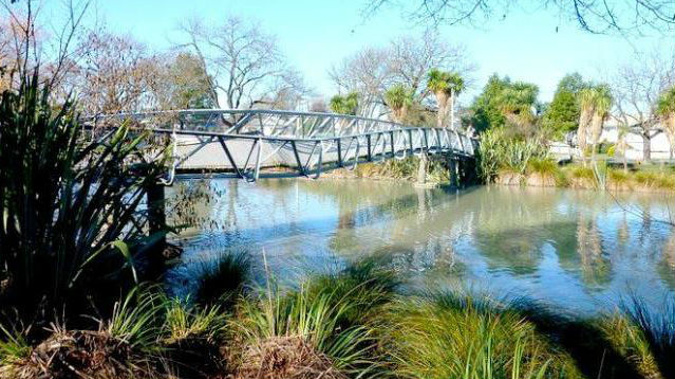 The Medway St footbridge was twisted in the September 2010 earthquake. (Photo / Star.kiwi)