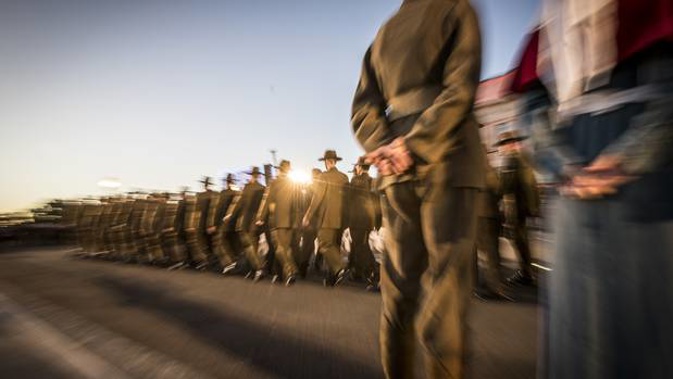 Anzac Day dawn service at the Auckand War Memorial Museum and Cenotaph. (Photo / Michael Craig)