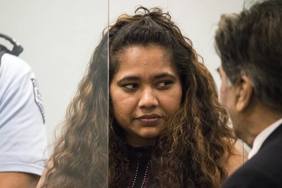 Kasmeer Lata at sentencing in the High Court at Auckland last week (Photo \ NZ Herald) 