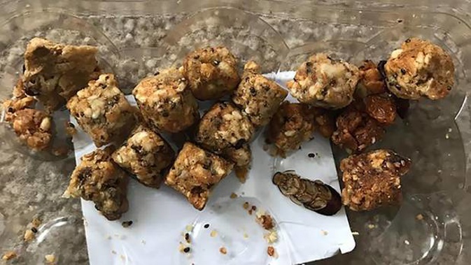 Two Auckland parents were shocked when they found a creepy crawly in a snack they had just given their baby daughter. Photo / Supplied