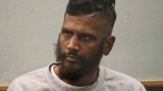 Satyam Chetty appears for sentencing at the Auckland High Court. (Photo / Jason Oxenham)