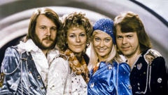 Swedish pop group Abba posing in 1974. (Photo : AP)