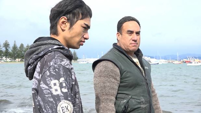 Johnathan Hetaraka turned his life around after youth worker Rangi Ahipene took him fishing. (Photo / Jaden McLeod)