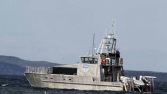 A police launch searched for the missing fishermen yesterday without success. A Coastguard aircraft is searching this morning. Photo / File