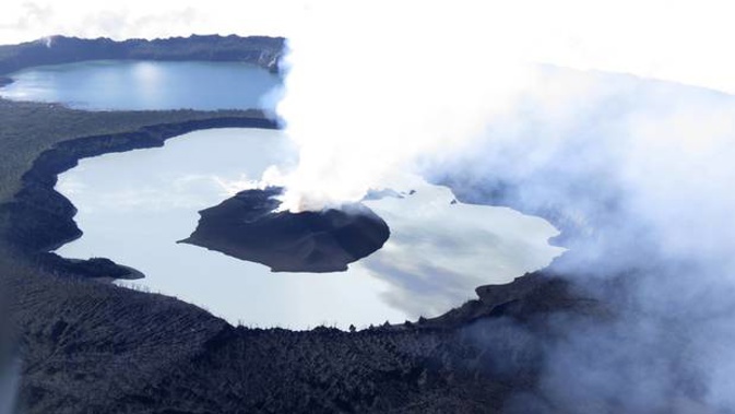 The volcano on Ambae is making the island uninhabitable. (Photo / AP)