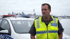 Senior Constable Karl Bevin of the Serious Crash Unit with Waitemata Police. (Photo / via Focus)
