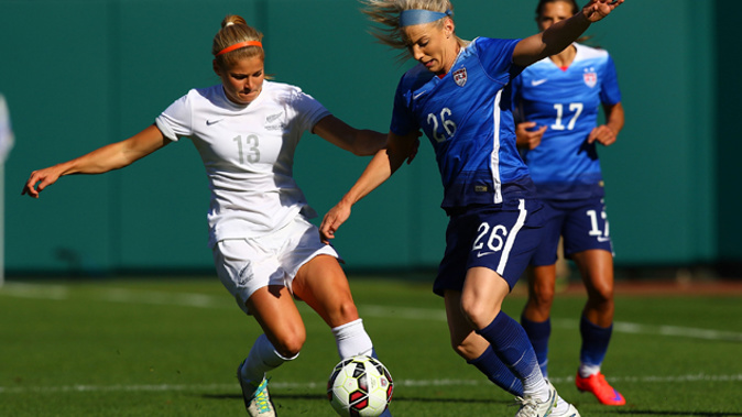 Rosie White Football Ferns vs USA (Photo \ Getty Images)