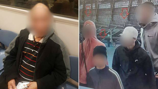 These are the four shoppers who allegedly were involved in the assault of a 74-year-old man at Clendon Pak'n Save on Monday. (Photo / Supplied)