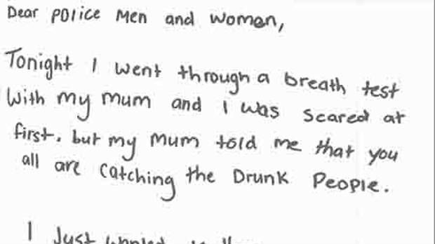 Madison's heartwarming letter to police has melted hearts around the country. (Photo / Counties Manukau Police)