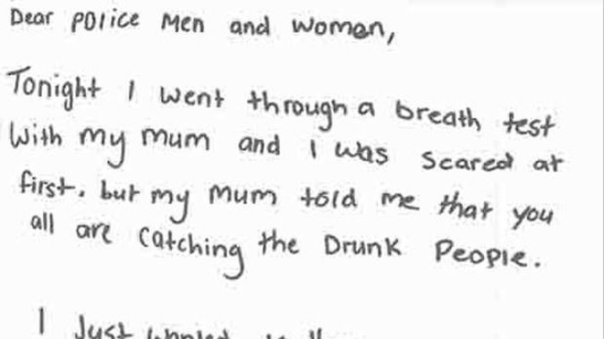Madison's heartwarming letter to police has melted hearts around the country. (Photo / Counties Manukau Police)