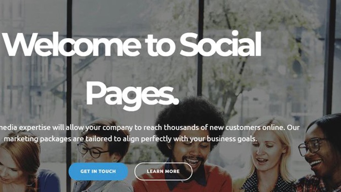 The home page for Social Pages, a social media advertising company. (Photo / Socialpages.co.nz)