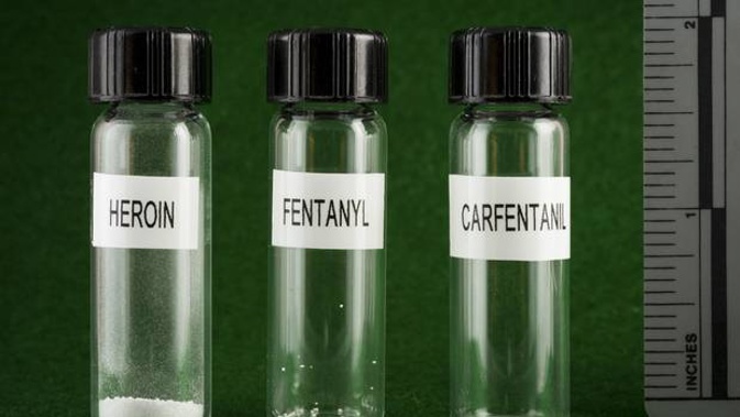 A fatal dose of heroin compared to fentanyl, a synthetic opiate. (Photo/New Hampshire State Police)