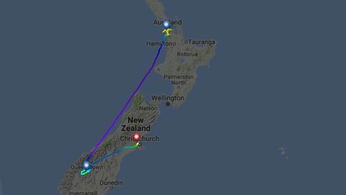 The flight path of Air New Zealand flight NZ621. (Image / Flightradar)