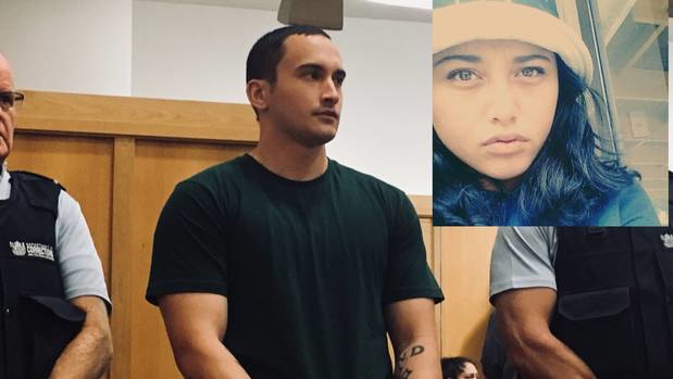 Dylyn Mitchell Davis appears in the Hamilton High Court, to be sentenced for the murder of Aroha Kerehoma.