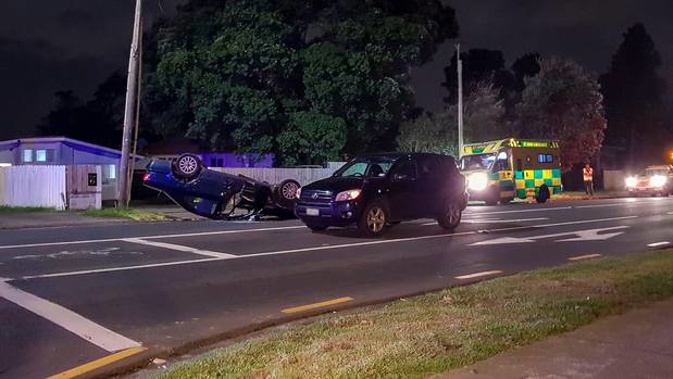 One person has died after a two car crash in Mangere. (Photo / SAM Sword