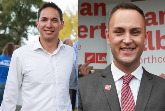 Dan Bidois and Shannan Halbert are the National and Labour candidates for the by-election. (Photo / NZ Herald)