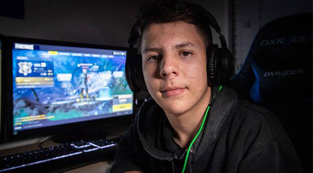Trent Bostock, 15, plays online game Fortnite about two to three hours a day and makes about $250 a streaming session. (Photo / Greg Bowker)