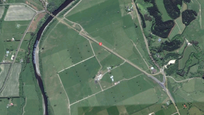 Emergency services were at the site of the crash this morning, and part of Taneatua Rd was closed. (Photo / Google Maps)